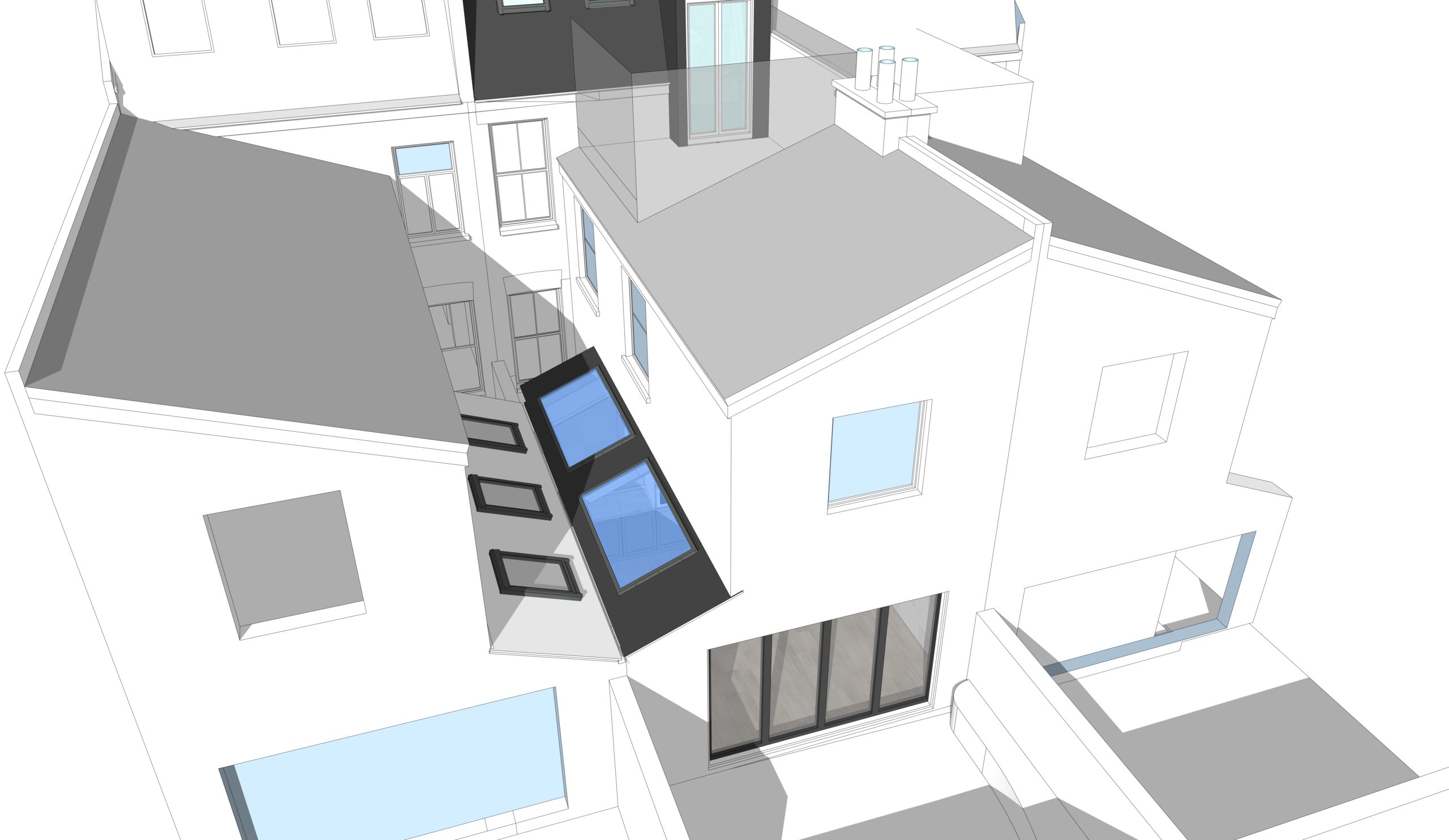 3D View of a proposed private residential house in London